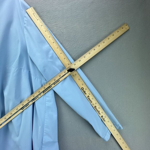 J Jill Blouse Top Womens XL Tall Blue Pullover Stretch Collared Flowy Back - Picture 12 of 15